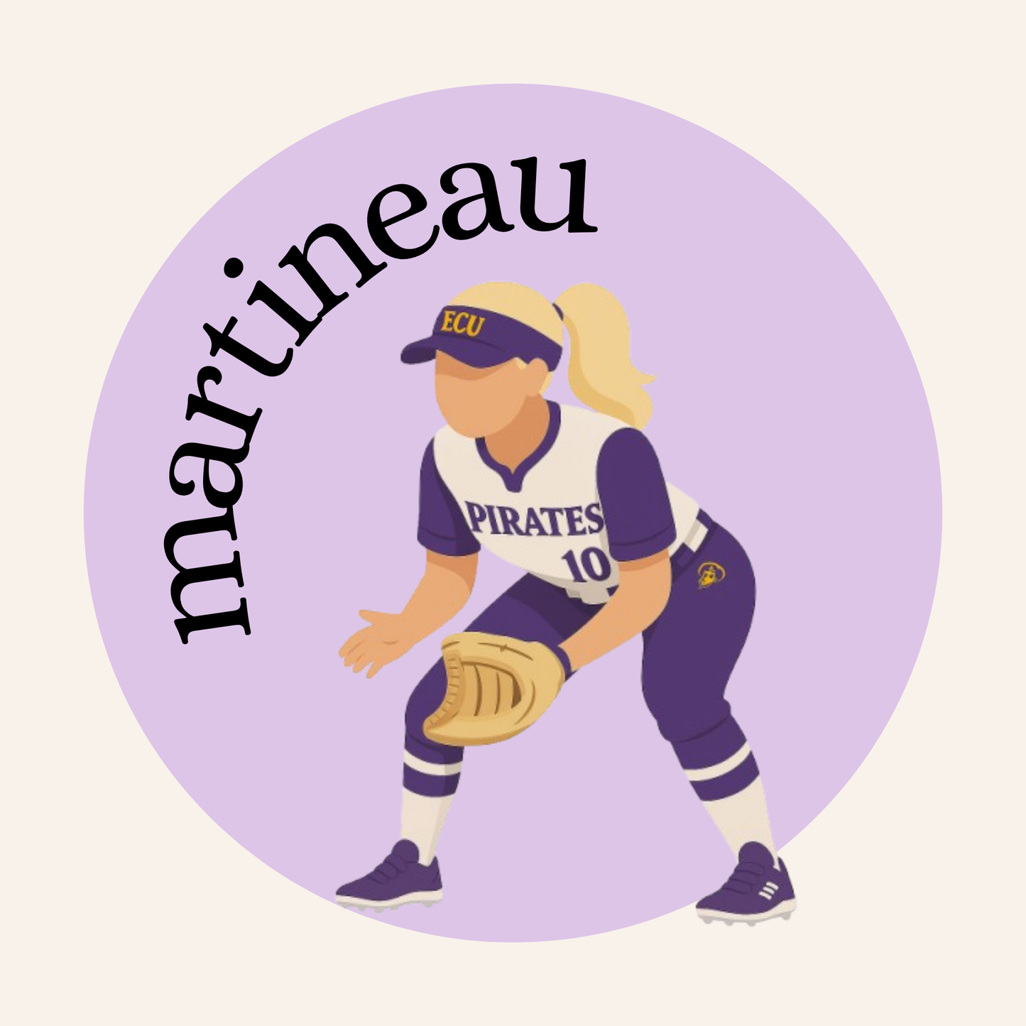 Purple with Black Side Text Button
