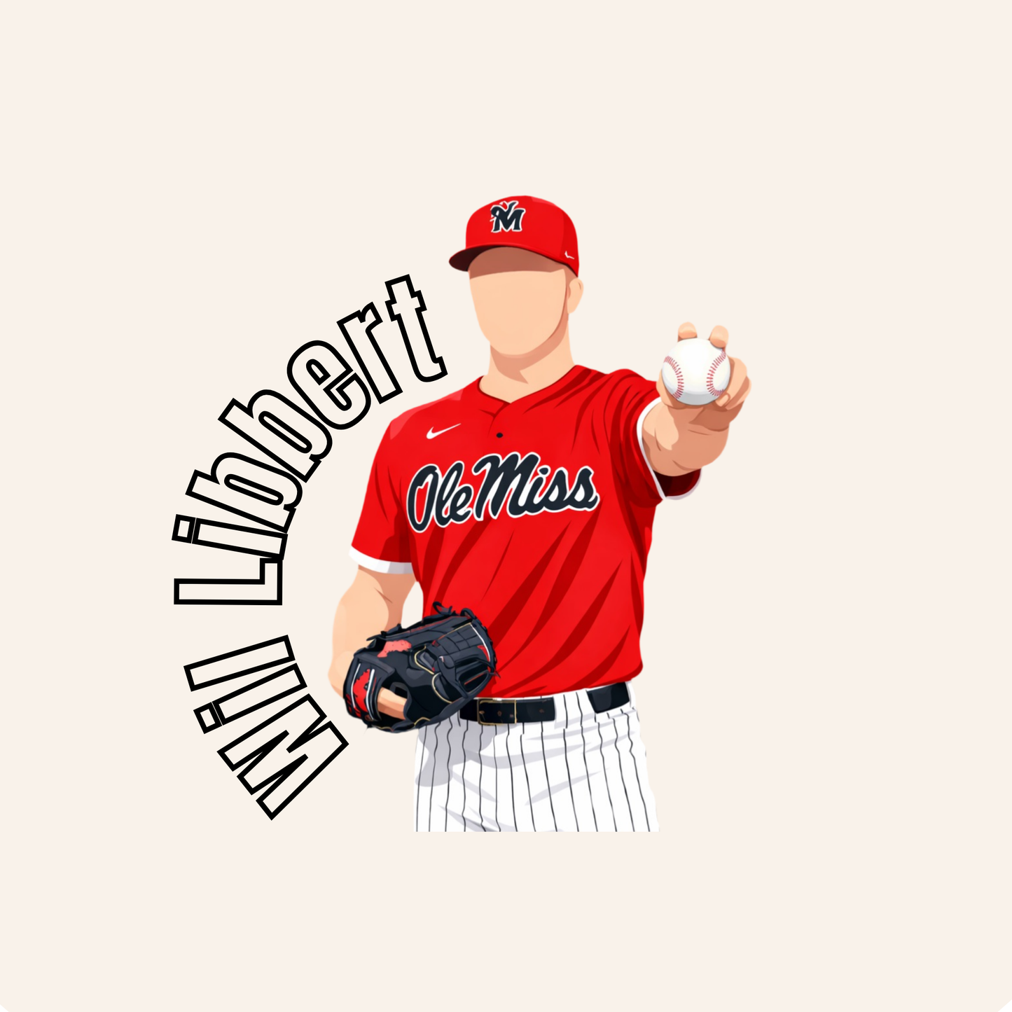 Player with Side Full Name Design