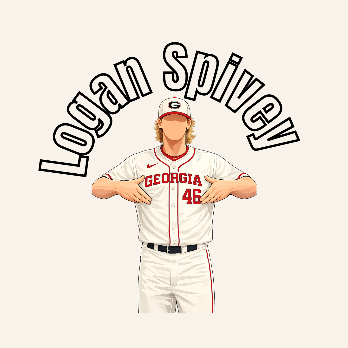 Player with Top Full Name Design