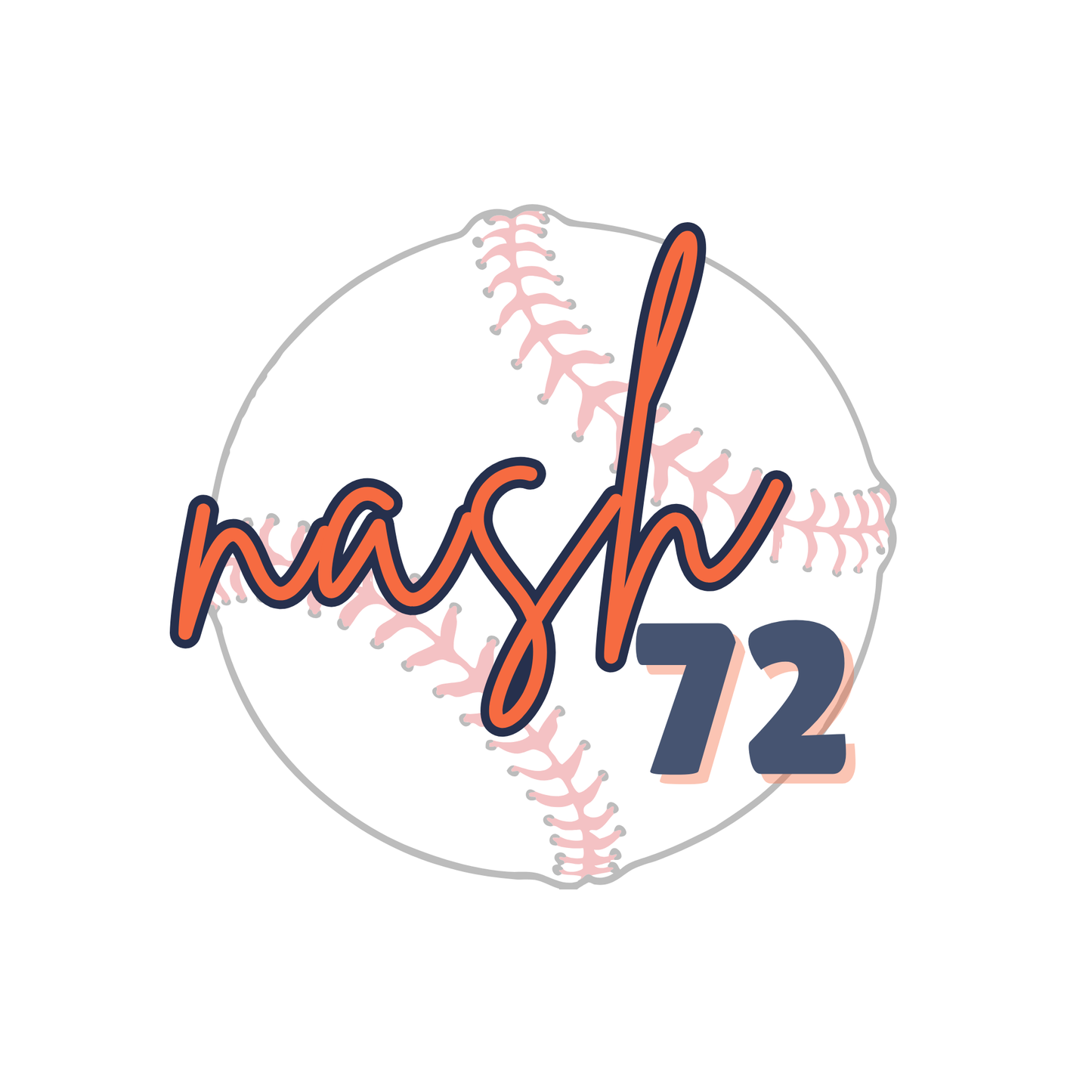 Name and Number Baseball Design