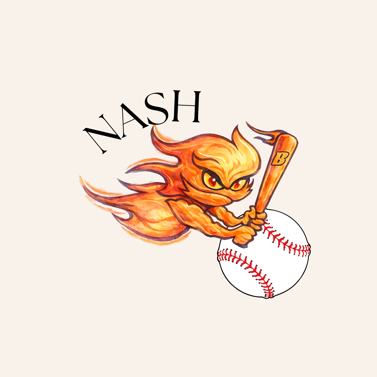 Burn Logo with Last Name Design