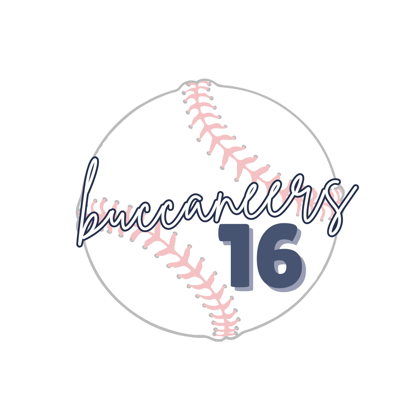 Team Name and Number Baseball Design