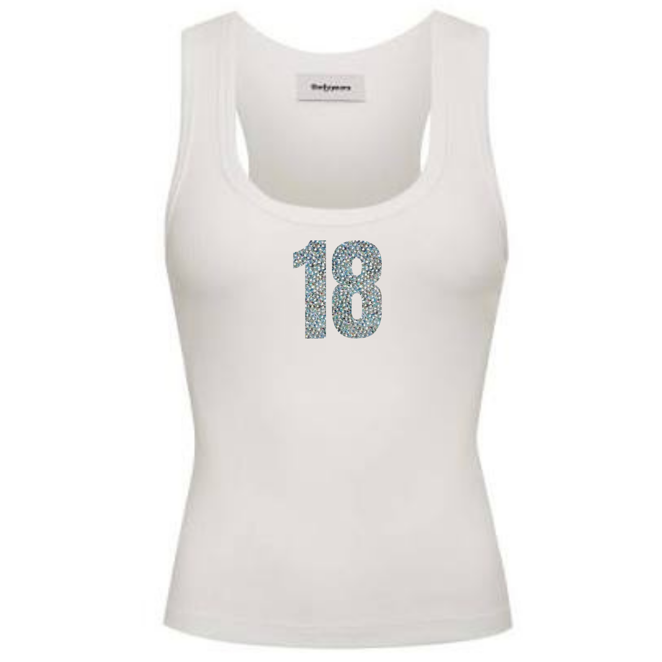 Bedazzled Number Tank