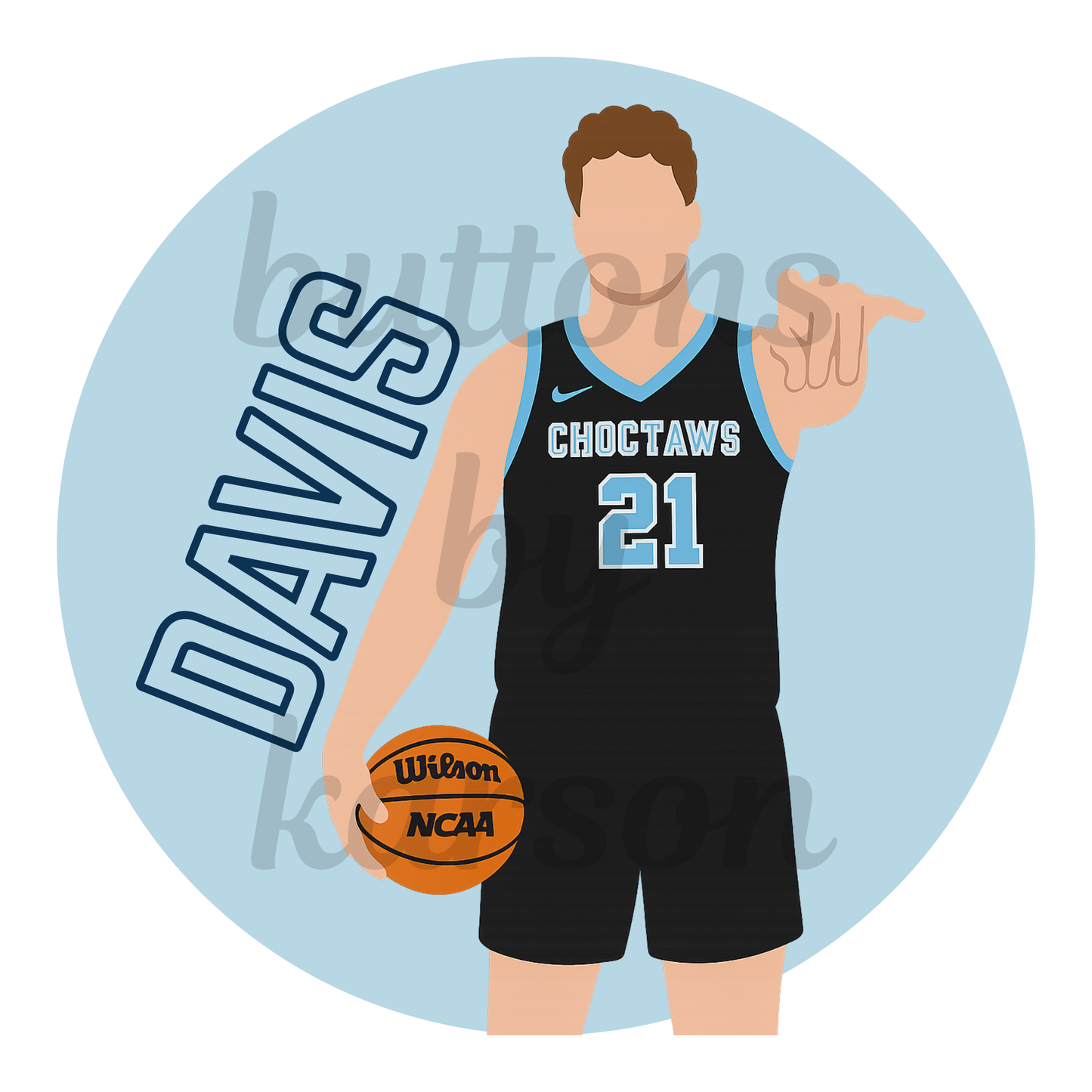 Side Block Letter Slanted Player Design