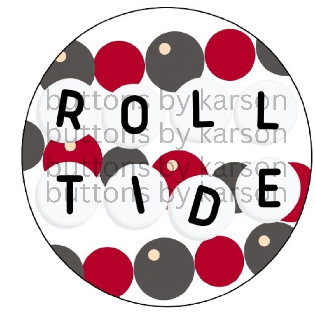 Roll Tide Beads Button