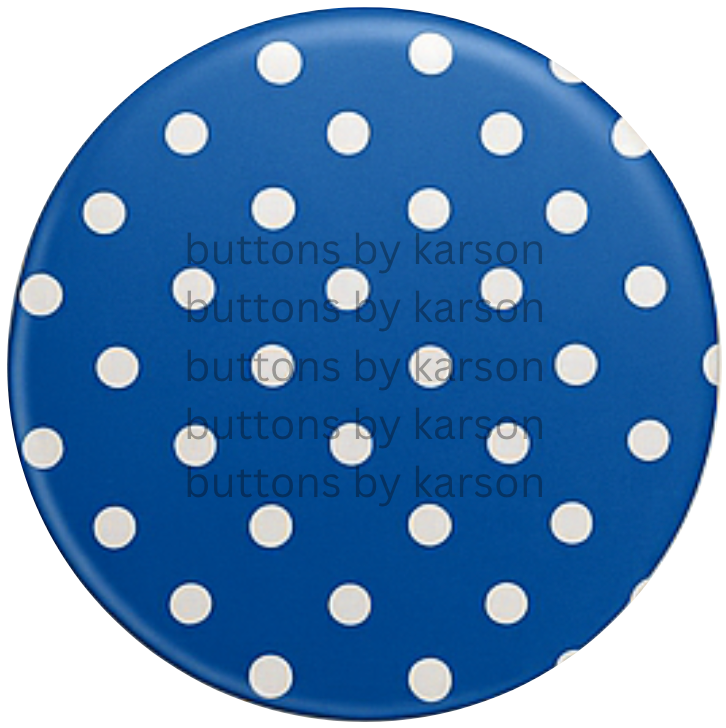 Blue Polka Dot Button