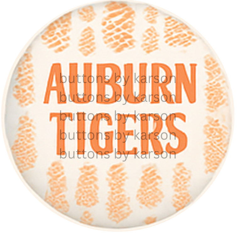 Auburn Tigers Pattern Button