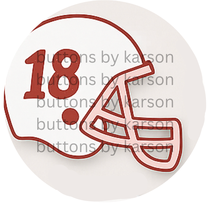 Arkansas Football Helmet Button