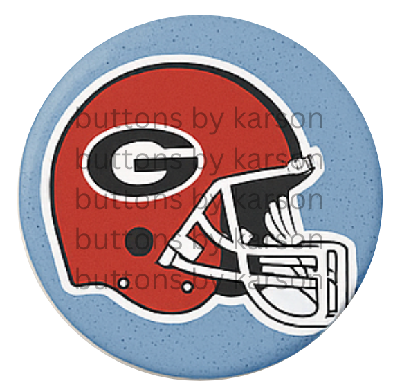 UGA Helmet - Blue Button