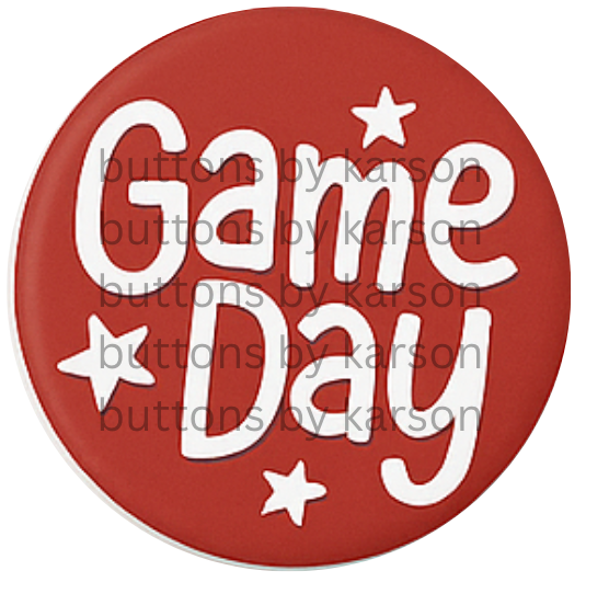 Red and White Gameday Button