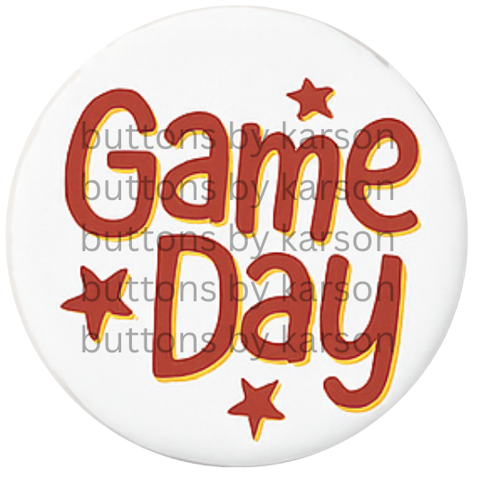 White and Red Gameday Button