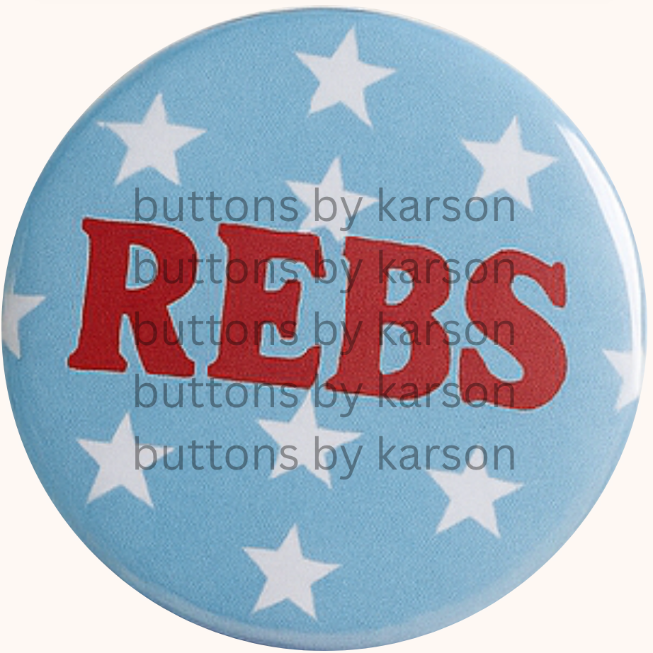 Red, White, and Blue Stars Rebs Button