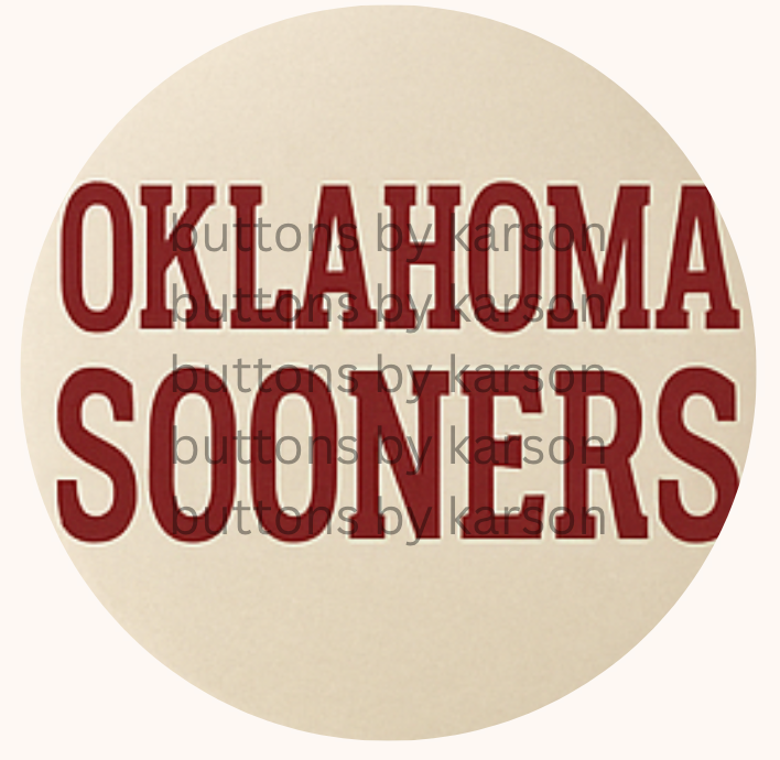 Sooners Tan Button