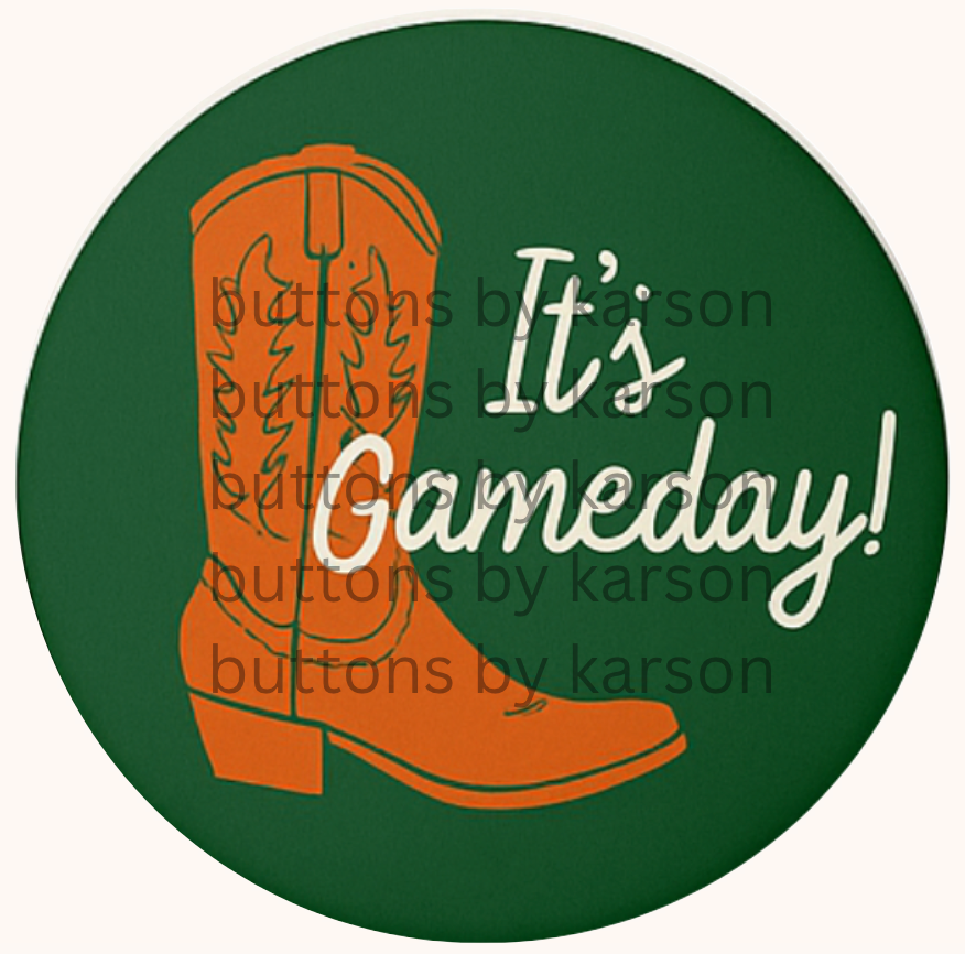 Orange Gameday Boot Button