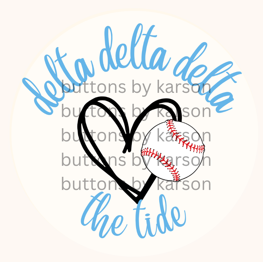 Sorority Baseball Button