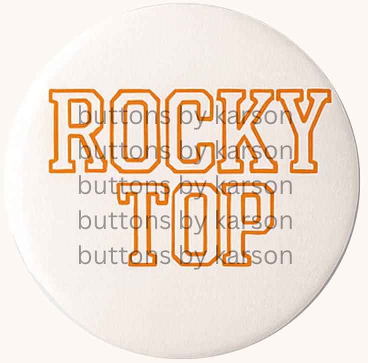 White Outline Rocky Top Button