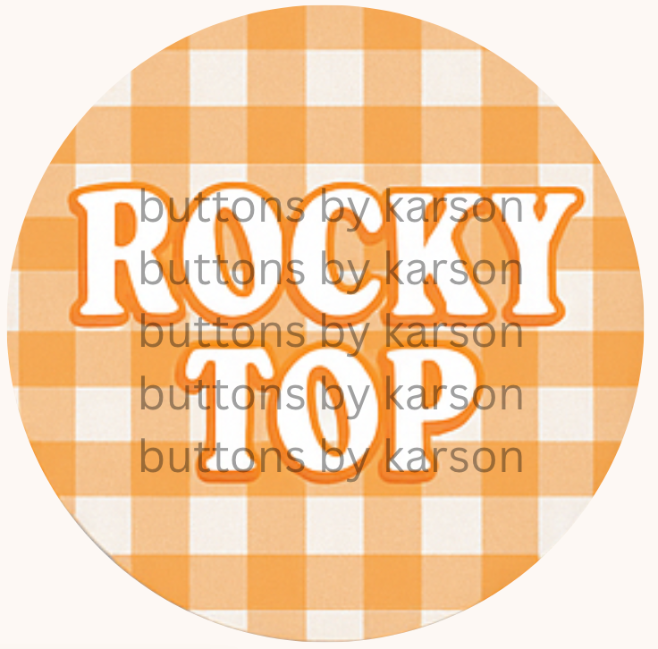Gingham Rocky Top Button