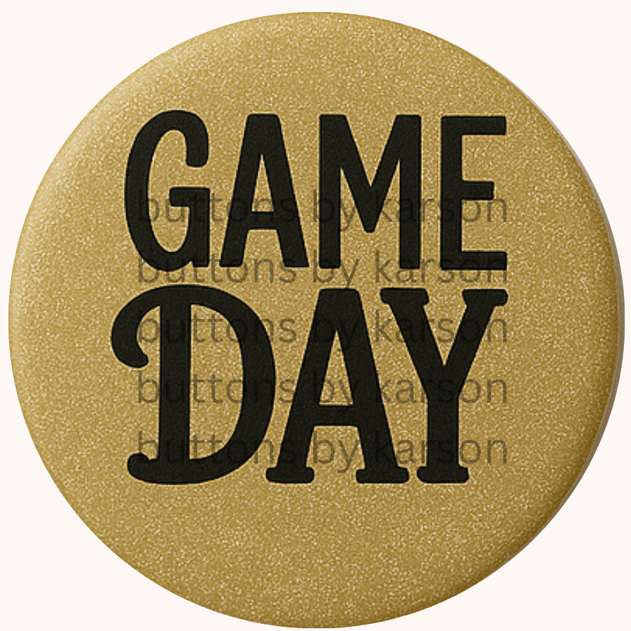 Black and Gold Gameday Button