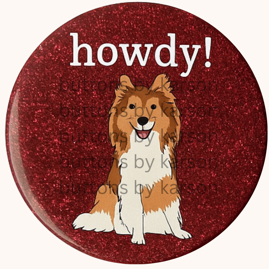 Howdy Mascot Button