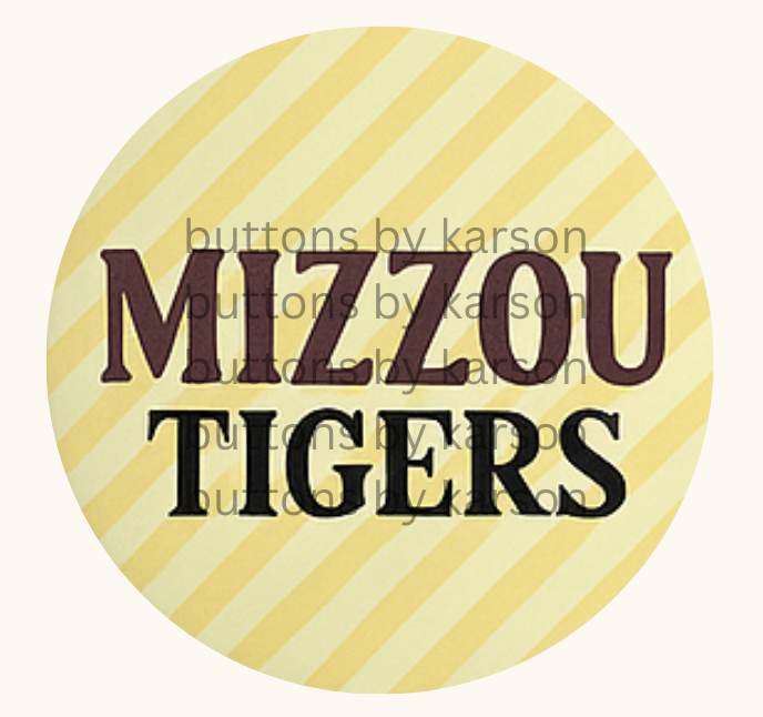 Mizzou Tigers Slant Button