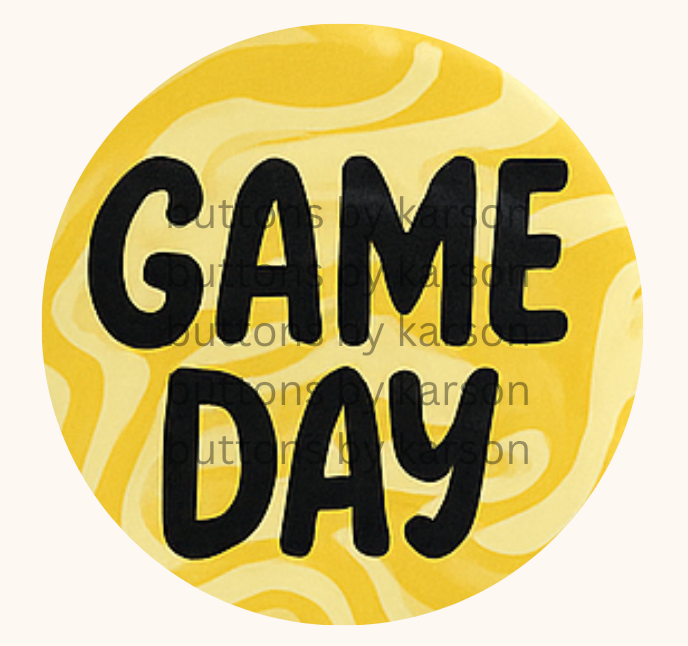 Yellow and Black Gameday Button
