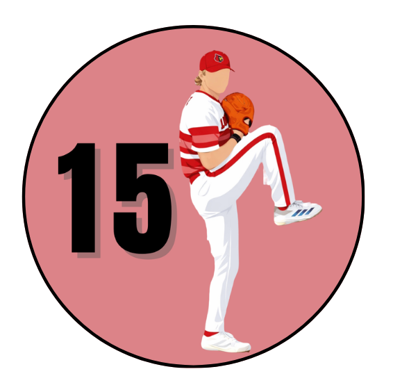 Red with Black Big Number and Player Design