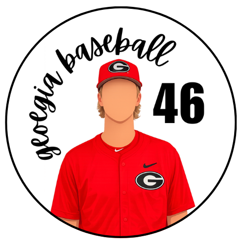 Georgia Baseball Number Design