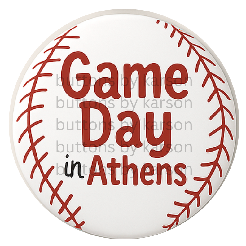 Gameday in Athens Baseball Button