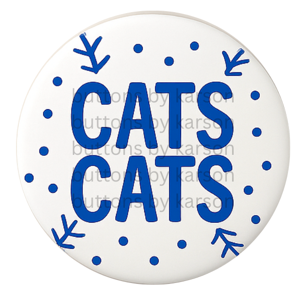 Cats Baseball Button