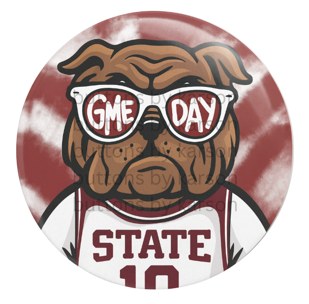 Bulldog Graphic Button