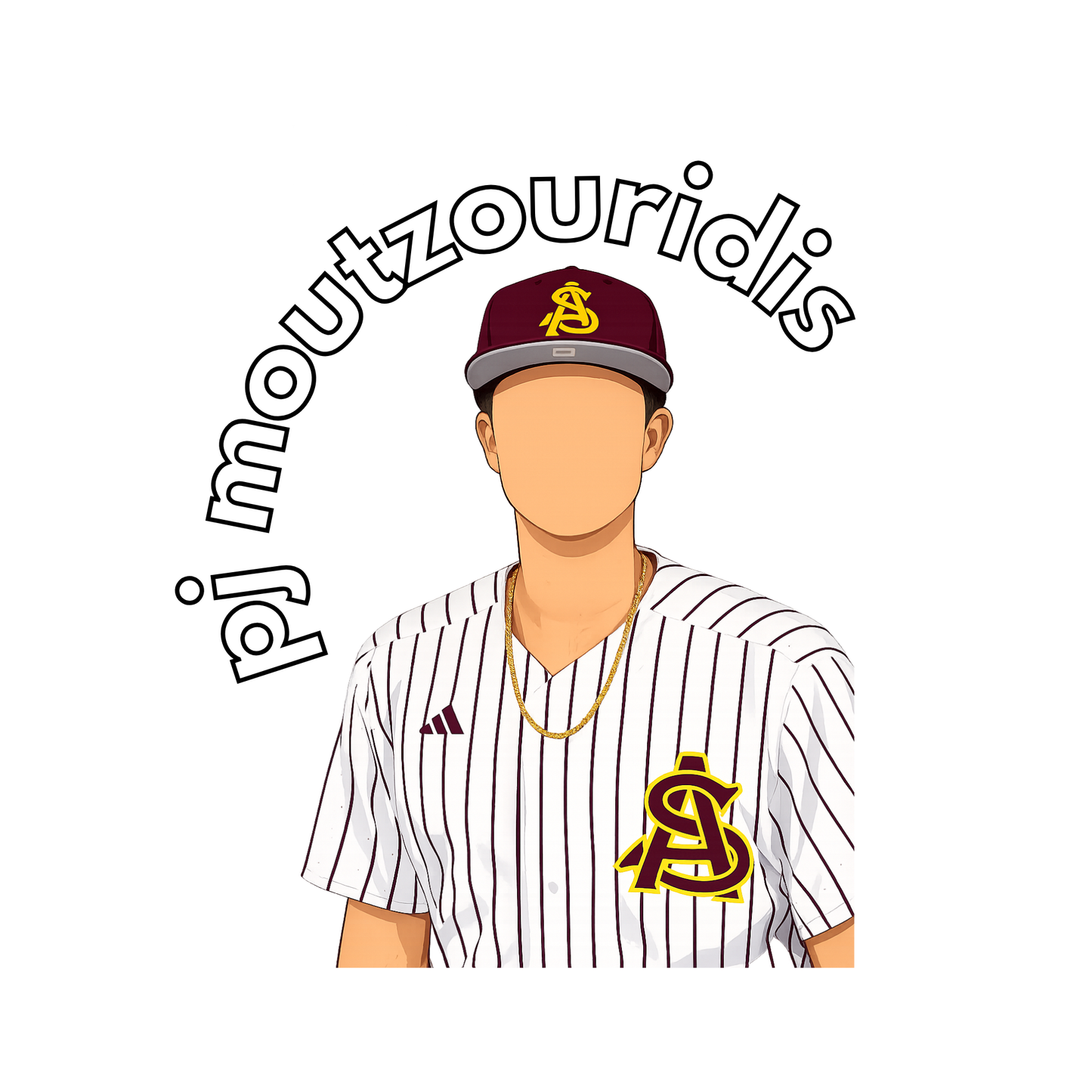 Player with Side Full Name Design