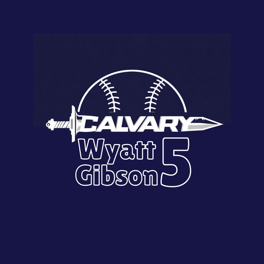 Last Name and Number Calvary Baseball Design