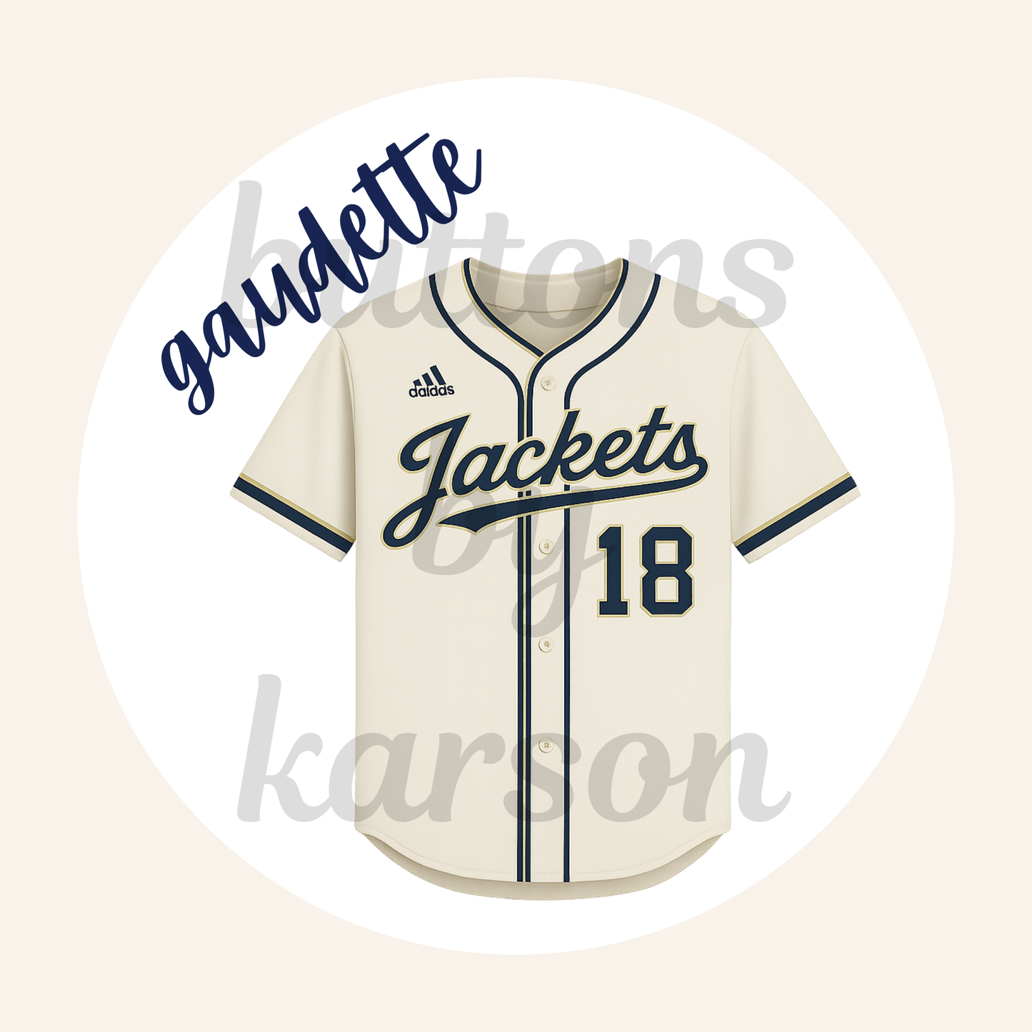 Jersey with Script Last Name Side Design