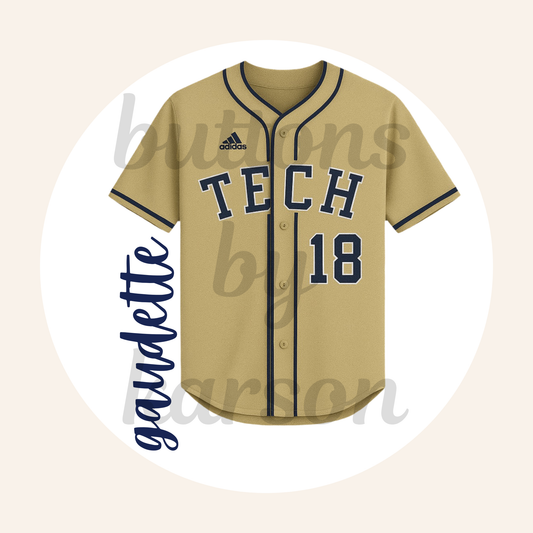 Jersey with Last Name Vertical Design