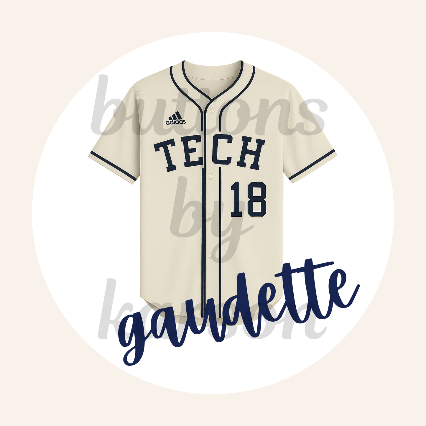 Jersey with Last Name Underneath Design