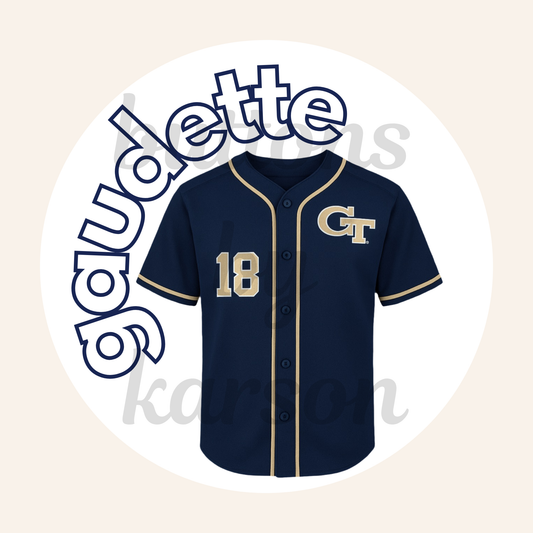 Jersey with Bubble Last Name Side Design
