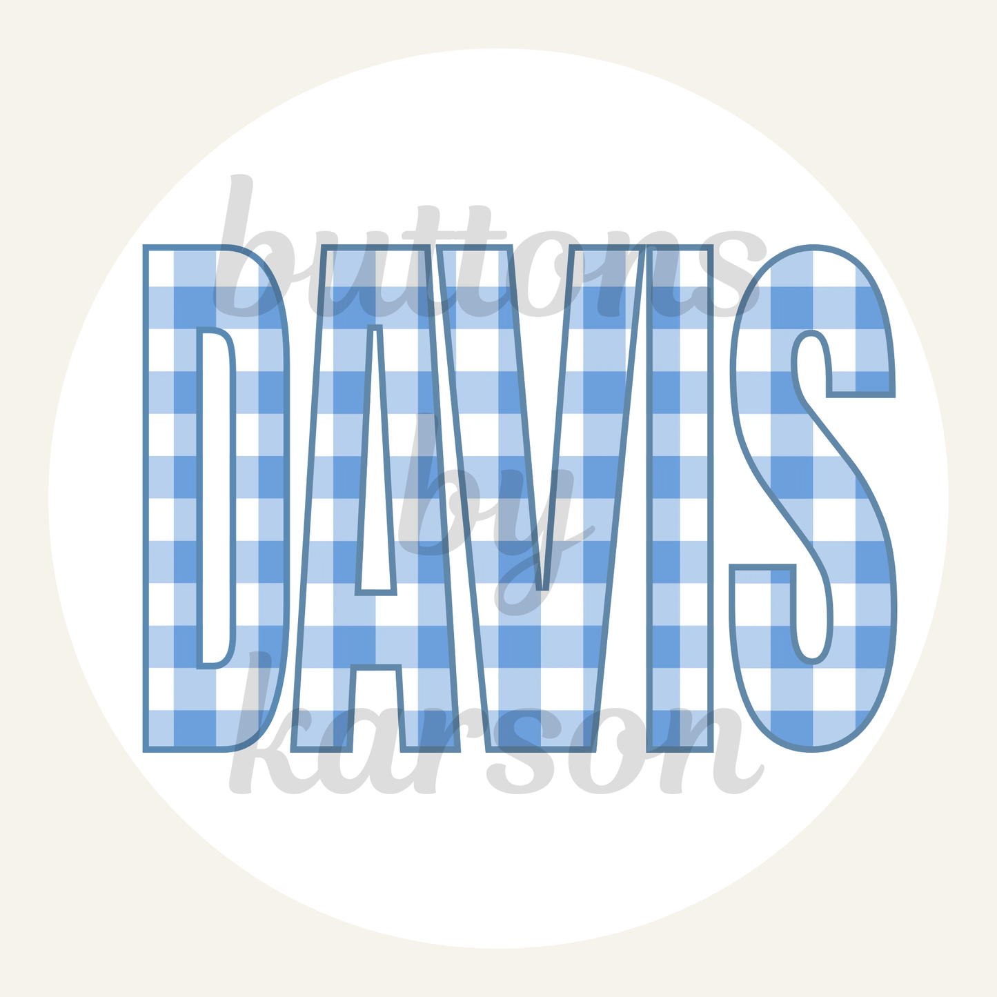 Gingham Last Name Design