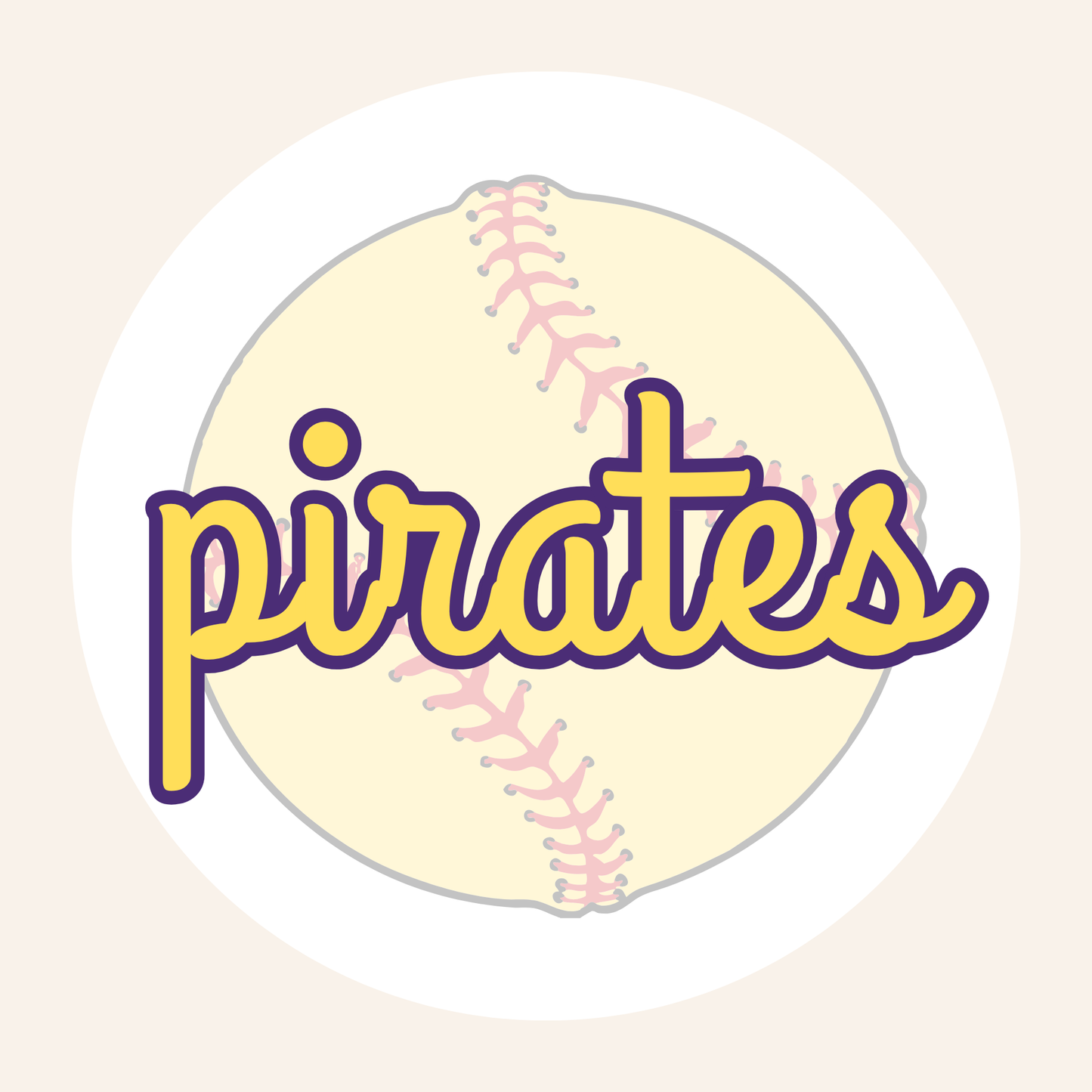 Pirates Softball Button