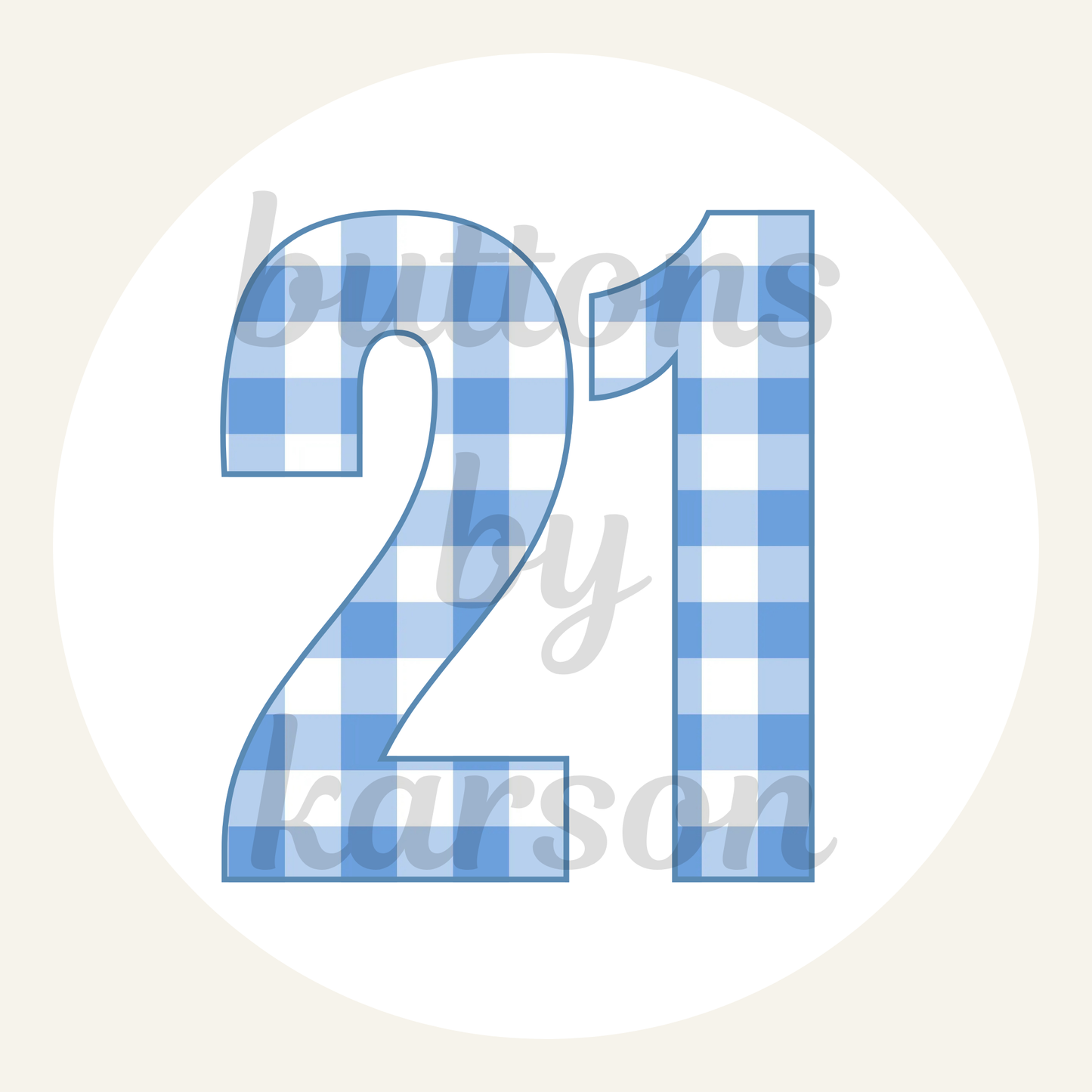 Gingham Number Design