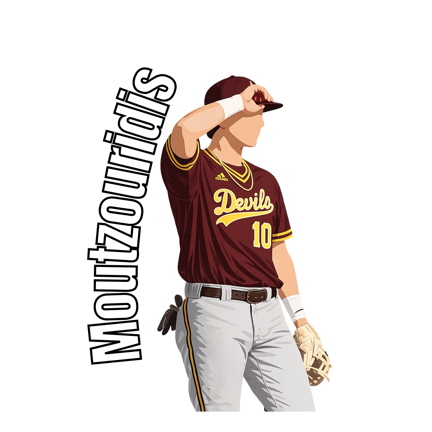 Player with Block Letters Design