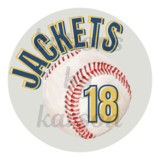 Team Number Baseball Design