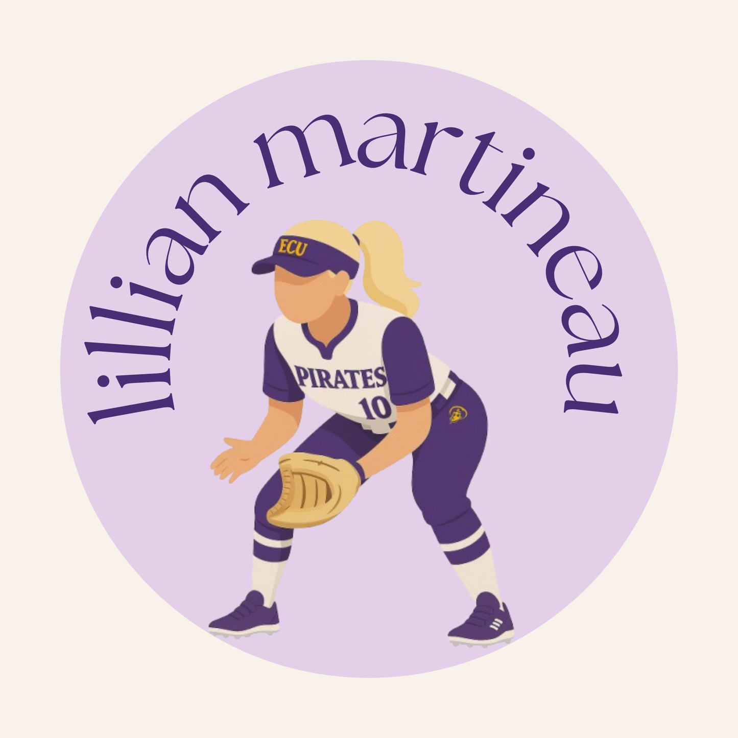 Purple Full Name Button