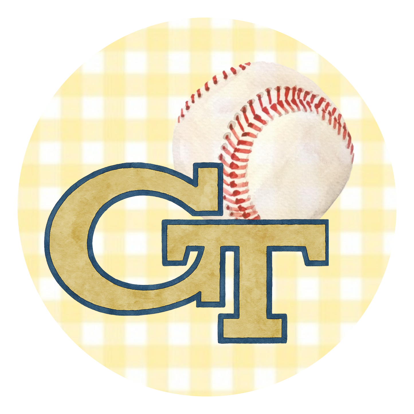 Gingham School BaseballDesign