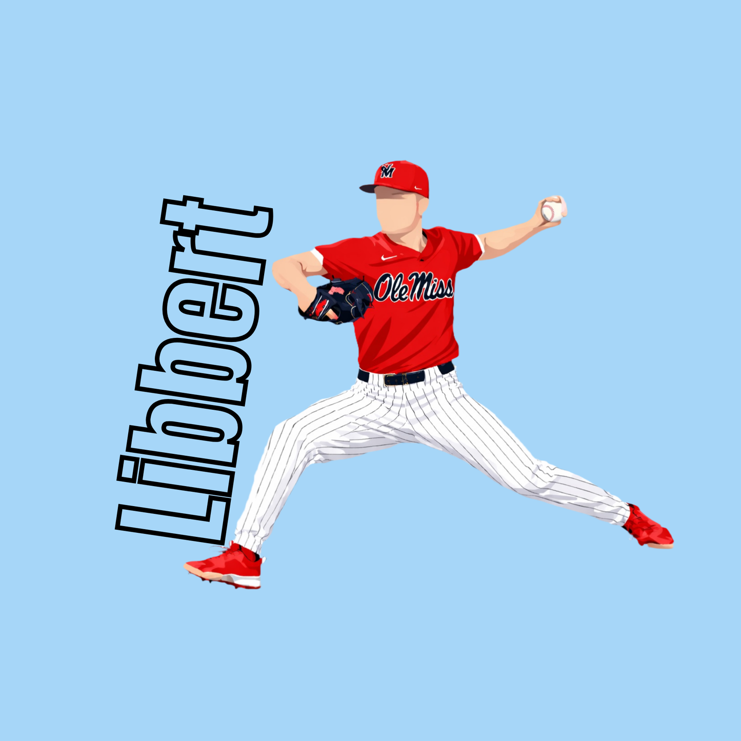 Player with Slanted Left Side Name Design