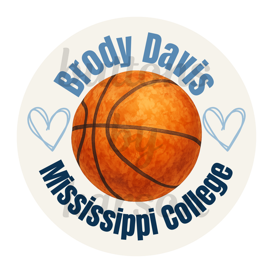 Name and School Basketball Design
