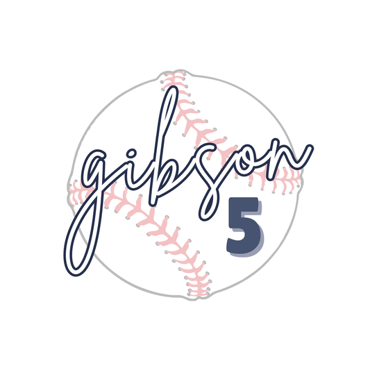 Last Name/Number Baseball Design