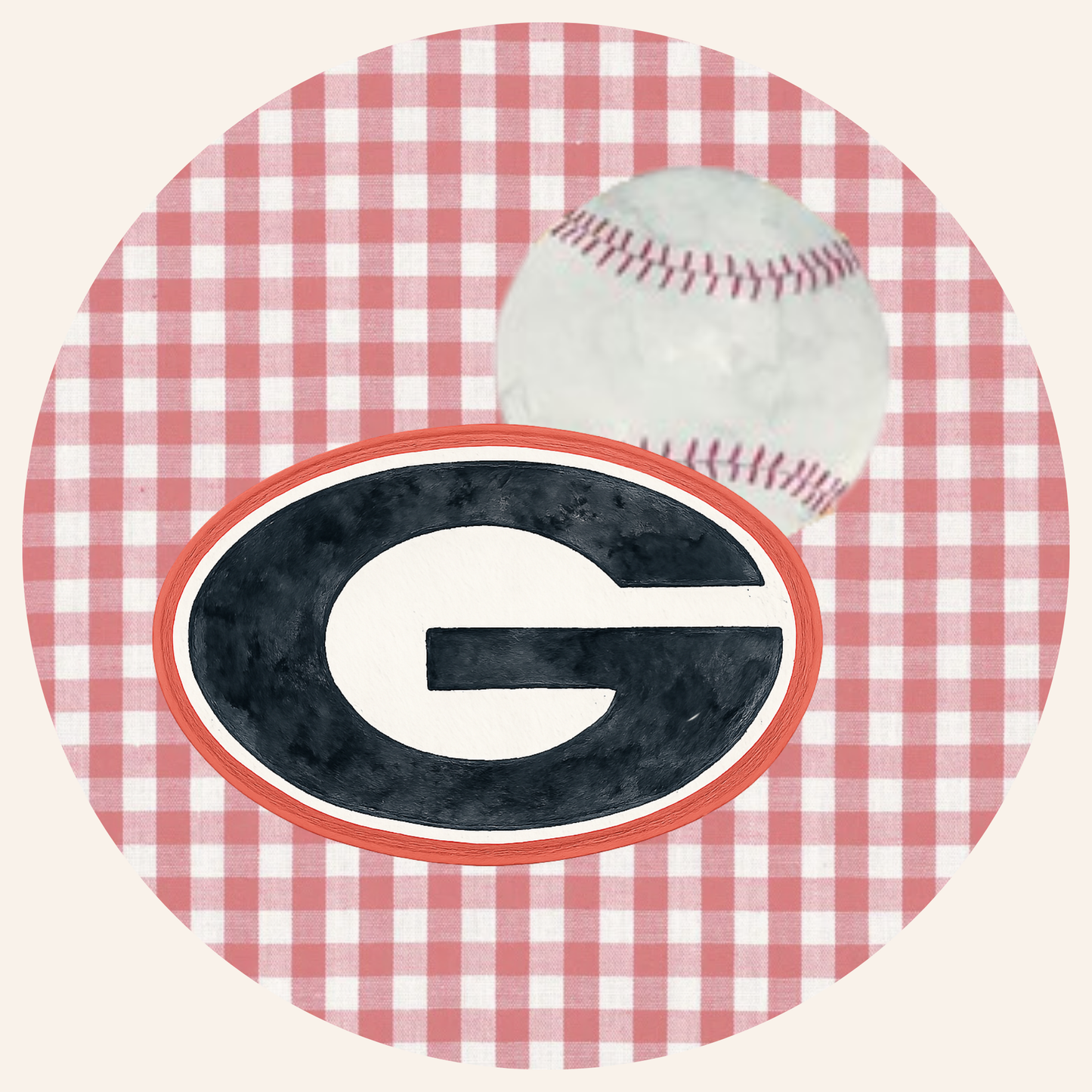 Gingham School BaseballDesign
