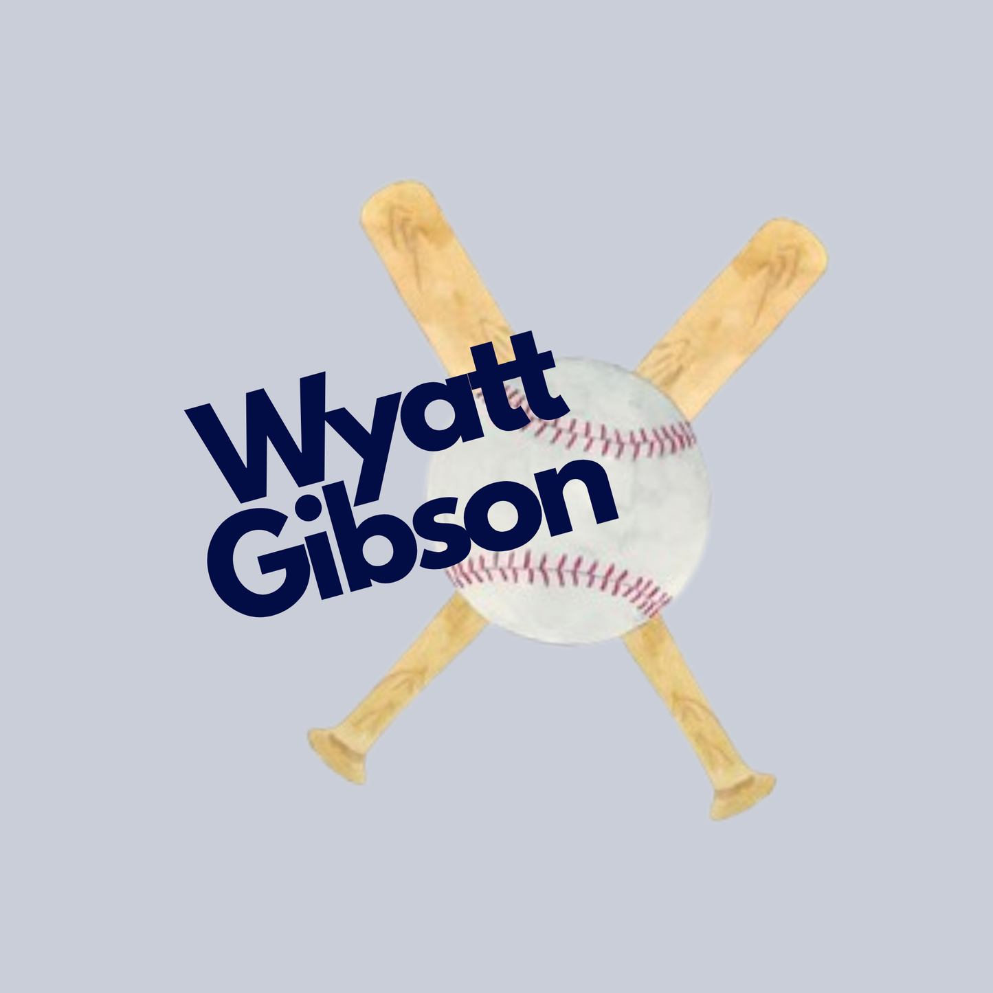 Name with Bat/Ball Design
