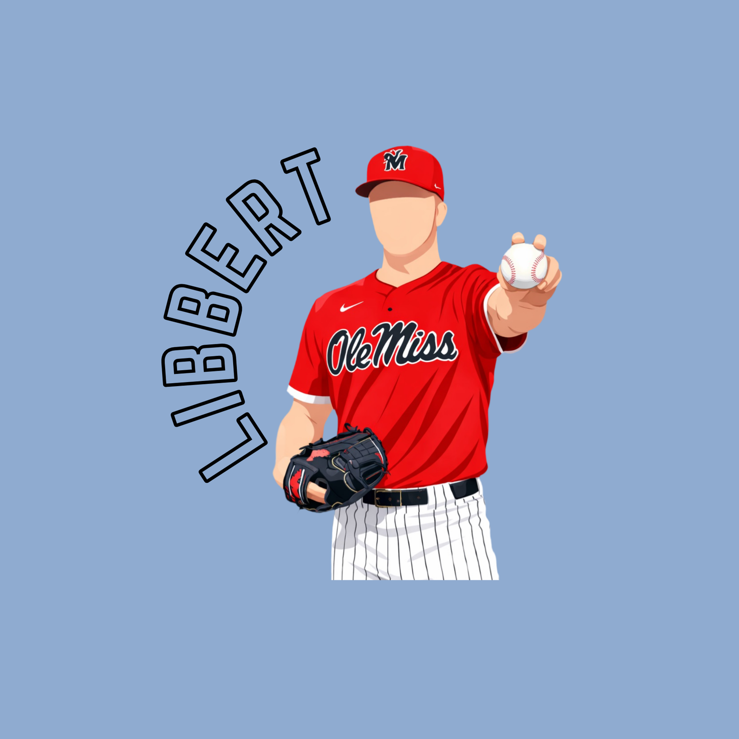 Player with Block Letters Design