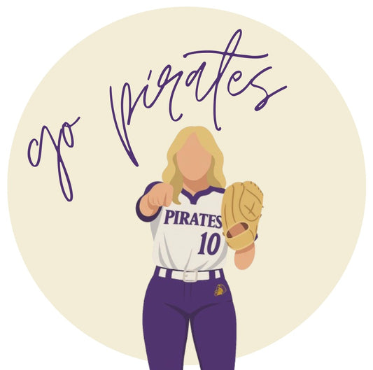 Minimalistic Go Pirates Button